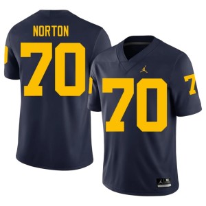 2026 #70 UMich Navy College Football Mens Brady Norton Jerseys 310698-537