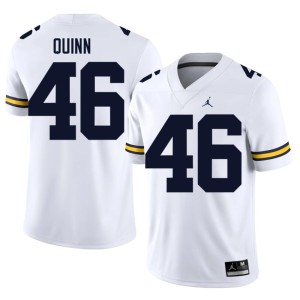 High School University of Michigan Wolverines College Football White Men's Crandall Quinn #46 Jersey 354586-896