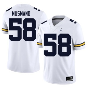 Game Michigan Eli Musmand White Mens College Football #58 Jerseys 862709-448