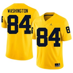 Limited Mens College Football Jacob Washington Maize UMich #84 Jerseys 655600-134
