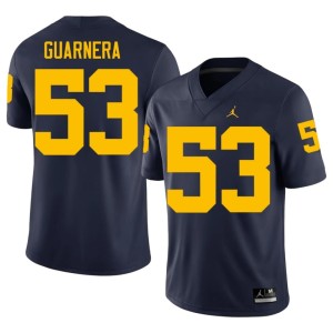 NCAA Jake Guarnera Navy #53 Men MICH College Football Jerseys 209847-910