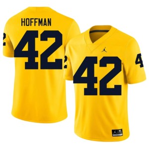 NCAA Men Michigan Wolverines #42 College Football Maize Jalen Hoffman Jersey 502710-104
