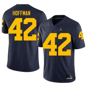 2026-27 MICH #42 Jalen Hoffman Men College Football Navy Jerseys 548343-353