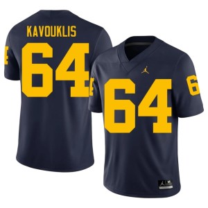 Replica James Kavouklis #64 U-M Navy Men College Football Jersey 374392-793