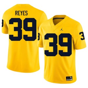 Game Maize Max Reyes University of Michigan #39 College Football Mens Jersey 375649-354