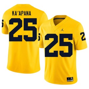 Alumni Maize #25 Micah Ka'apana College Football Mens Michigan Jerseys 842507-569