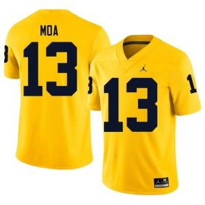 2026-27 College Football #13 Maize Men's Aisea Moa UMich Jersey 972002-135