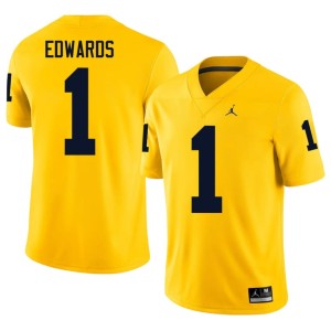Limited Michigan Maize College Football Braylon Edwards Men's #1 Jerseys 270427-433