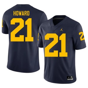 Alumni Desmond Howard College Football UMich Navy #21 Men Jersey 595738-277