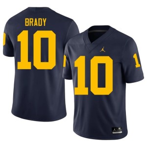 2026 Navy Tom Brady Men College Football Michigan Wolverines #10 Jersey 991670-113
