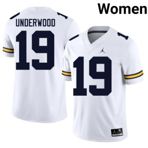 NCAA #19 White Women's College Football Bryce Underwood Wolverines Jerseys 883981-420