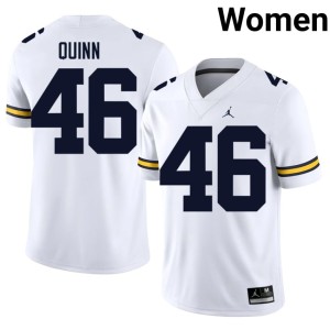 Alumni Women College Football U-M White Crandall Quinn #46 Jerseys 894863-822