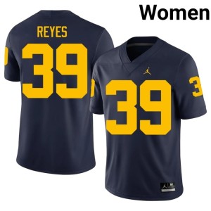 Player Max Reyes College Football Navy Women University of Michigan Wolverines #39 Jersey 771260-198