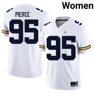 Game Trey Pierce Womens Wolverines White College Football #95 Jersey 537632-486