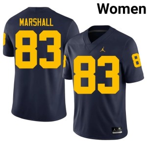Alumni Womens Zack Marshall Navy #83 College Football Michigan Wolverines Jersey 378333-201