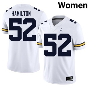 Limited White College Football Women's U of M Ace Hamilton #52 Jersey 615886-863