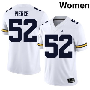 Player White Christian Pierce #52 Womens College Football U-M Jerseys 840366-620