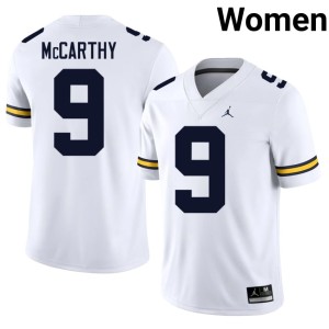 NCAA White #9 Women's College Football U-M J.J. McCarthy Jersey 312579-769
