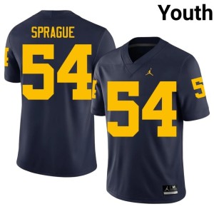 Replica Andrew Sprague Youth Navy College Football #54 Michigan Jerseys 511094-706
