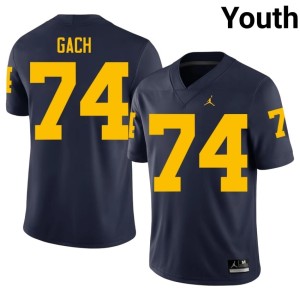 Alumni Navy U of M Avery Gach #74 Youth College Football Jerseys 105577-986