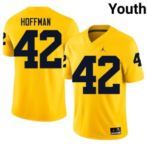 Limited Maize College Football Jalen Hoffman Michigan Youth #42 Jerseys 558802-427