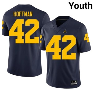 2026-27 Navy #42 Michigan Jalen Hoffman College Football Youth Jersey 998386-679