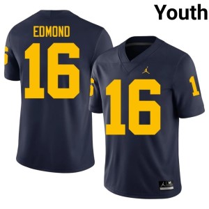 Player College Football Michigan Navy Jo'Ziah Edmond Youth #16 Jerseys 725000-520