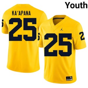 2026-27 Youth Maize University of Michigan College Football #25 Micah Ka'apana Jerseys 139072-149
