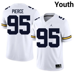 Player White College Football Trey Pierce UMich Youth #95 Jerseys 572740-787