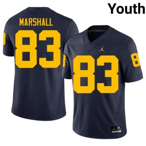 University Youth Zack Marshall College Football University of Michigan Wolverines #83 Navy Jerseys 622556-737