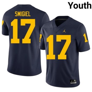 Limited College Football Youth Brady Smigiel #17 Navy Wolverines Jersey 128439-517