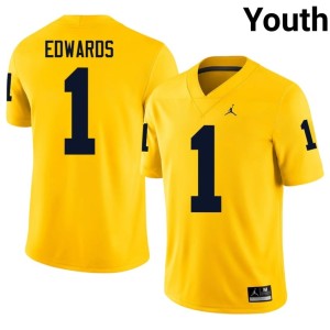 High School Braylon Edwards Maize #1 College Football Youth Michigan Wolverines Jersey 429246-175