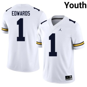 Alumni Braylon Edwards #1 Michigan White College Football Youth Jerseys 860995-135