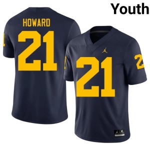 Official Navy Youth College Football Desmond Howard #21 Michigan Jerseys 900025-890