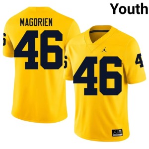 2026 Gavin Magorien Youth Maize College Football Michigan #46 Jerseys 396143-407