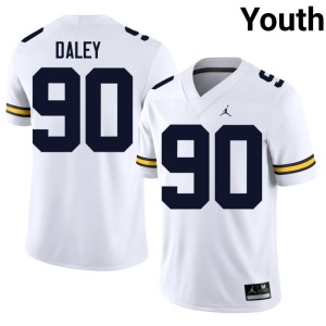 Limited College Football Michigan #90 Youth John Henry Daley White Jersey 728783-728