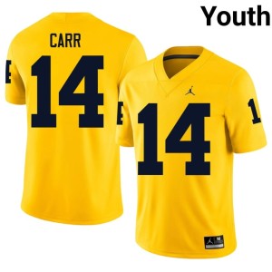 Replica Youth Tommy Carr Michigan Maize College Football #14 Jerseys 666236-459